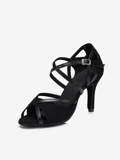 Women's Sandals Velvet Buckle Spool Heel Dance Shoes #Milly03031097