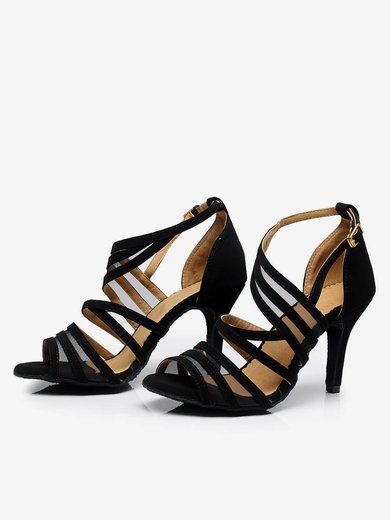 Women's Sandals Velvet Buckle Stiletto Heel Dance Shoes #Milly03031118
