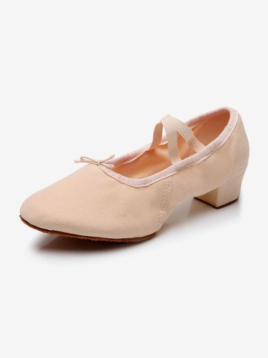 Women's Closed Toe Canvas Flat Heel Dance Shoes #Milly03031119