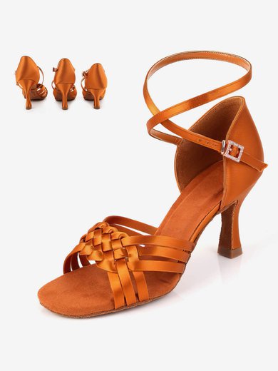 Women's Sandals Satin Buckle Kitten Heel Dance Shoes #Milly03031217