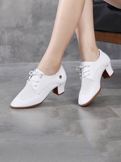 Women's Flats Real Leather Flat Heel Dance Shoes #Milly03031222