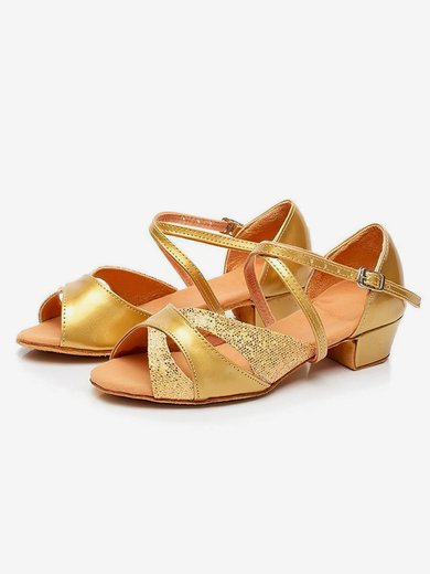 Kids' Sandals Sparkling Glitter Buckle Flat Heel Dance Shoes #Milly03031250