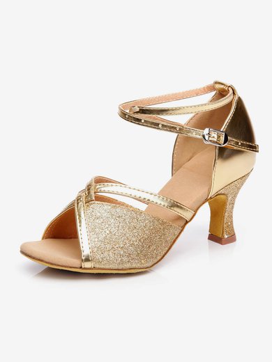 Women's Sandals Sparkling Glitter Kitten Heel Dance Shoes #Milly03031255