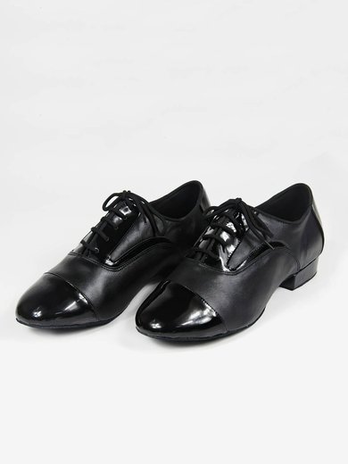 Men's Closed Toe Real Leather Flat Heel Dance Shoes #Milly03031265