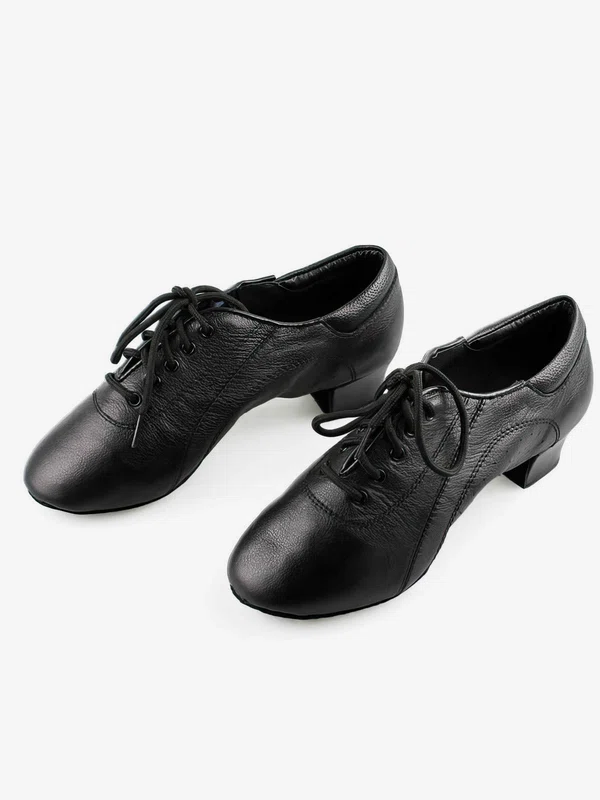 Men's Closed Toe Real Leather Flat Heel Dance Shoes #Milly03031292