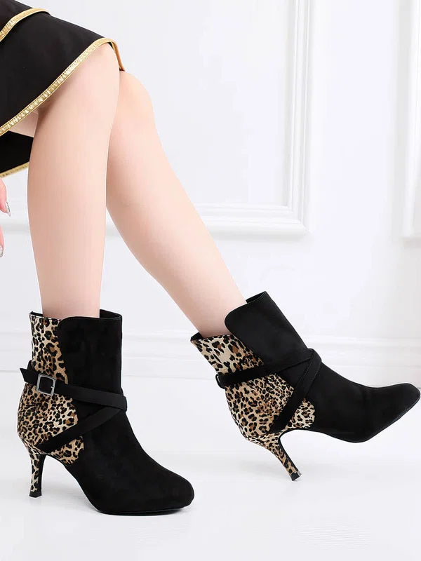 Women's Closed Toe Velvet Kitten Heel Dance Shoes #Milly03031320