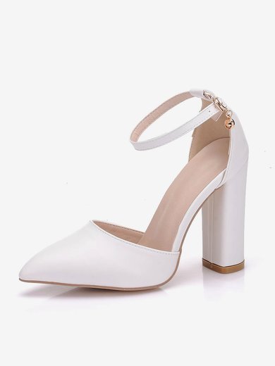 Women's Heels Leatherette Chunky Heel Wedding Shoes #Milly03031194