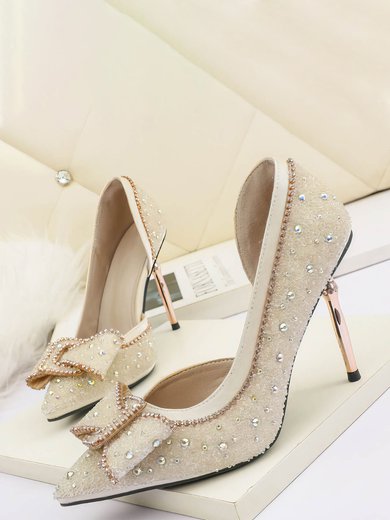 Women's Pumps PVC Bowknot Stiletto Heel Wedding Shoes #Milly03031358