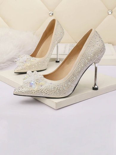 Women's Pumps PVC Crystal Stiletto Heel Wedding Shoes #Milly03031362