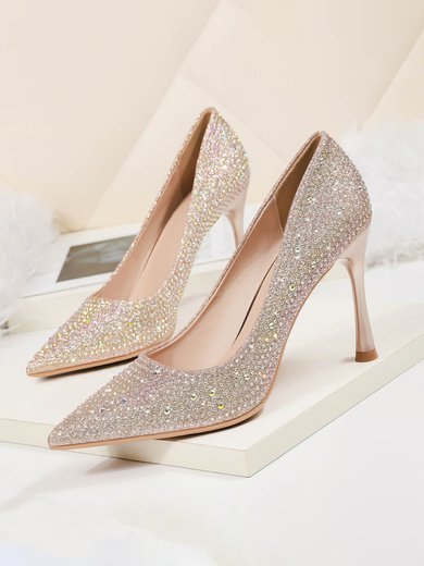 Women's Pumps Sparkling Glitter Stiletto Heel Wedding Shoes #Milly03031365
