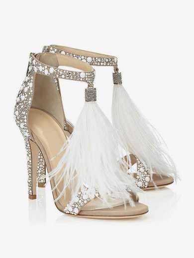 Women's Sandals PVC Zipper Stiletto Heel Wedding Shoes #Milly03031371