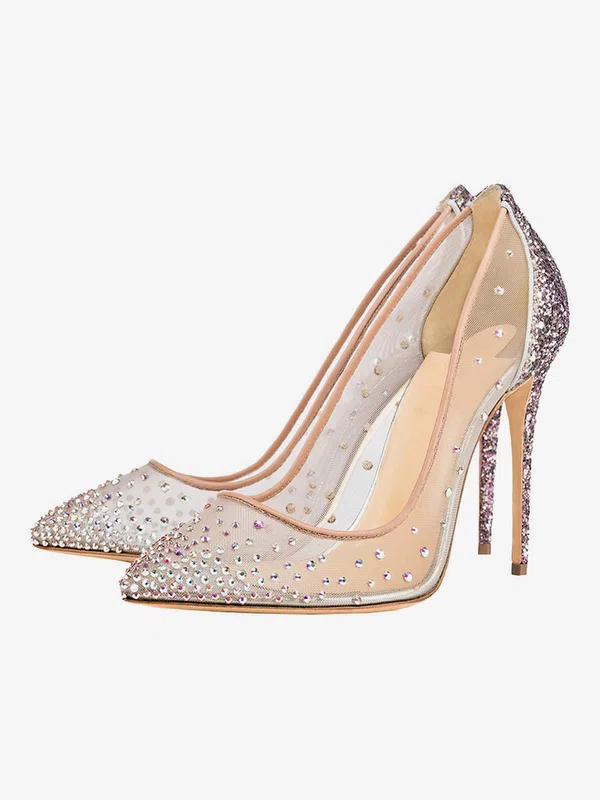 Women's Pumps PVC Sequin Stiletto Heel Wedding Shoes #Milly03031408