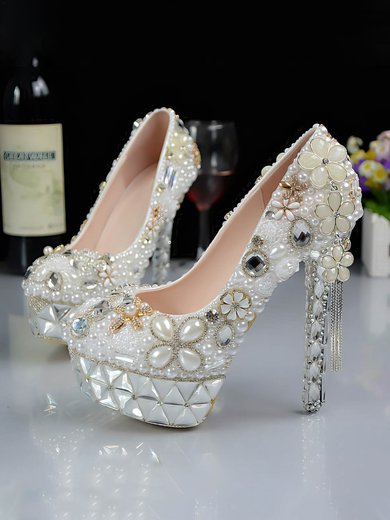 Women's Pumps PVC Crystal Stiletto Heel Wedding Shoes #Milly03031414
