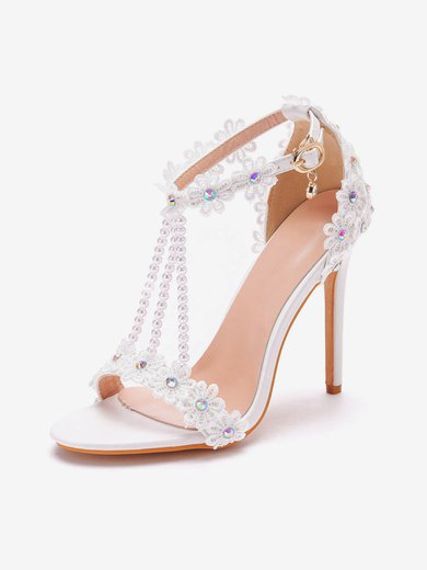 Women's Sandals PVC Buckle Stiletto Heel Wedding Shoes #Milly03031419