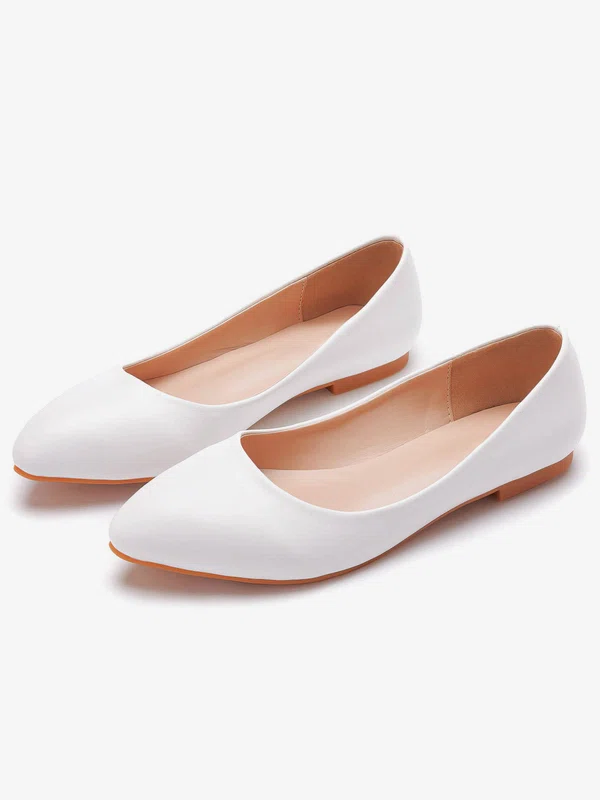 Women's Pumps PVC Flat Heel Wedding Shoes #Milly03031425