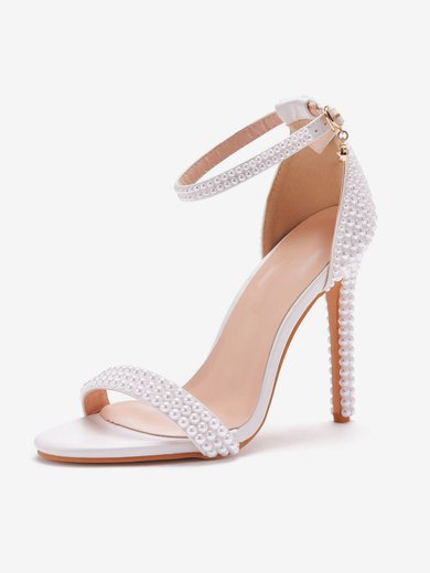 Women's Sandals PVC Buckle Stiletto Heel Wedding Shoes #Milly03031428