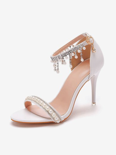 Women's Sandals PVC Crystal Stiletto Heel Wedding Shoes #Milly03031440