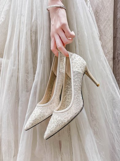 Women's Pumps Cloth Sequin Stiletto Heel Wedding Shoes #Milly03031444