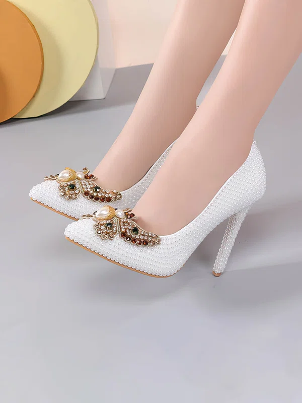 Women's Pumps PVC Bowknot Stiletto Heel Wedding Shoes #Milly03031455