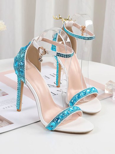 Women's Sandals PVC Buckle Stiletto Heel Wedding Shoes #Milly03031457