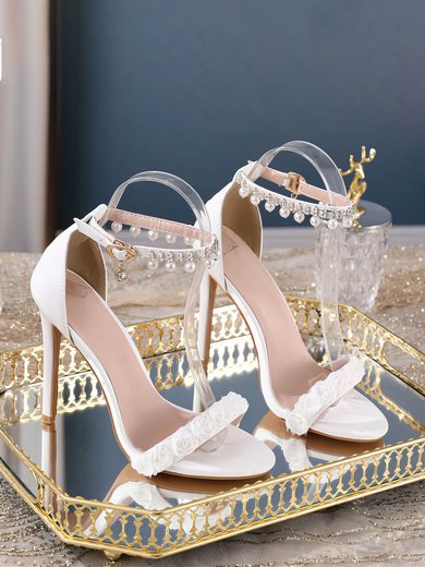 Women's Sandals PVC Buckle Stiletto Heel Wedding Shoes #Milly03031459