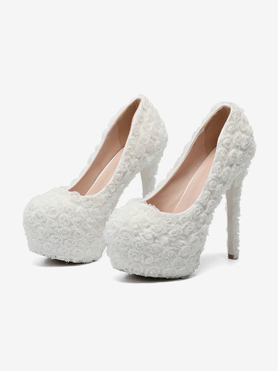 Women's Pumps PVC Flower Stiletto Heel Wedding Shoes #Milly03031467