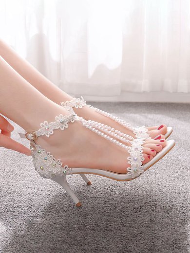 Women's Sandals PVC Rhinestone Stiletto Heel Wedding Shoes #Milly03031474
