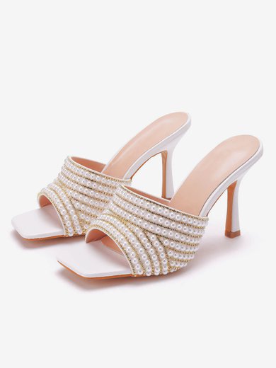 Women's Pumps PVC Chain Stiletto Heel Wedding Shoes #Milly03031475