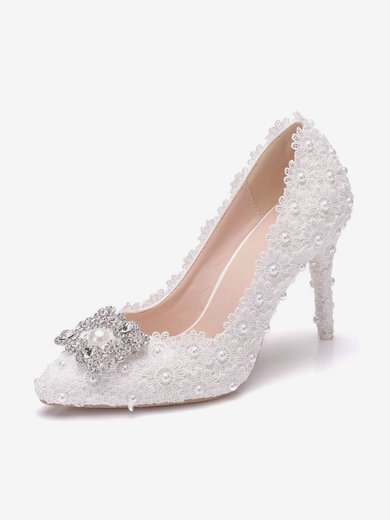 Women's Pumps PVC Flower Stiletto Heel Wedding Shoes #Milly03031476