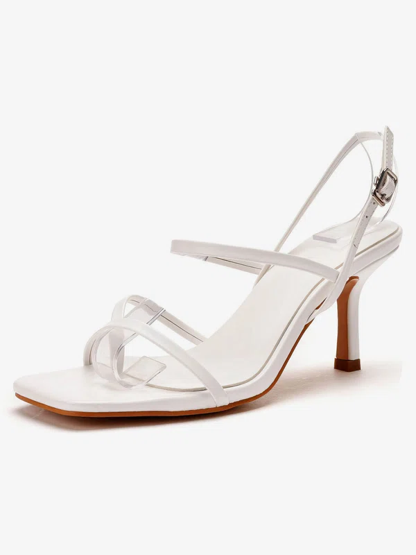 Women's Sandals PVC Buckle Stiletto Heel Wedding Shoes #Milly03031479