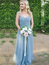 A-line Sweetheart Tulle Sweep Train Ruffles Bridesmaid Dresses #Milly01013999
