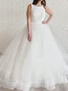 Ball Gown/Princess Scoop Neck Tulle Court Train Wedding Dresses #Milly00023993