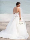 Ball Gown Sweetheart Tulle Court Train Wedding Dresses With Bow #Milly00024050
