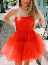 Ball Gown Straight Tulle Short/Mini Homecoming Dresses #Milly020107383