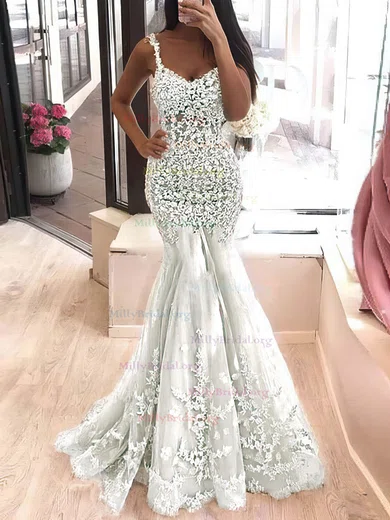 Tulle Sequin Ivory Trumpet Mermaid Prom Dress With Bow Tulle Sequin Ivory Trumpet Mermaid Prom Dress With Bow