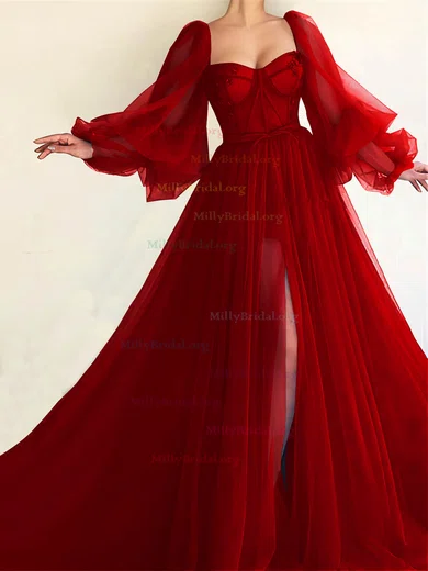 Tulle Ball Gown Red Sweetheart Beading Prom Dress Tulle Ball Gown Red Sweetheart Beading Prom Dress