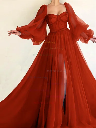 Tulle Ball Gown Red Sweetheart Beading Prom Dress Tulle Ball Gown Red Sweetheart Beading Prom Dress