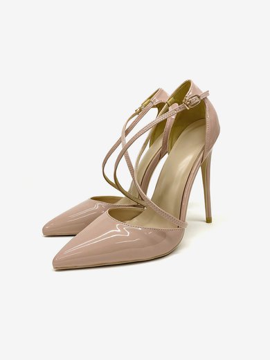 Women's Pumps Stiletto Heel PVC Buckle Wedding Shoes #Milly03031023
