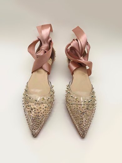 Women's Flats Flat Heel PVC Beading Wedding Shoes #Milly03031037