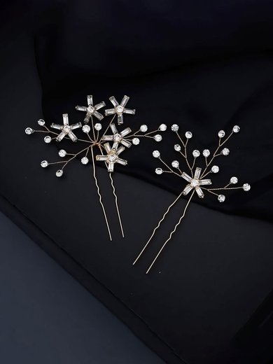 Hairpins Crystal Gold Headpieces #Milly03020312