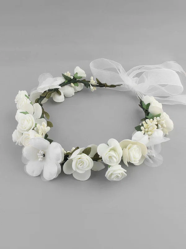 Headbands Silk Flower White Headpieces #Milly03020332