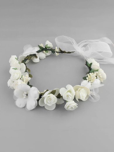Headbands Silk Flower White Headpieces #Milly03020332