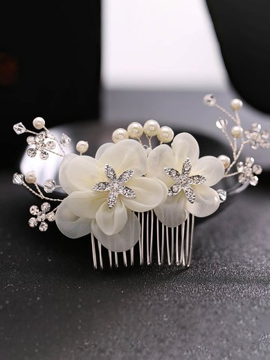Combs & Barrettes Imitation Pearls White Headpieces #Milly03020347