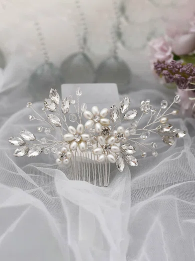 Combs & Barrettes Alloy Silver Headpieces #Milly03020357