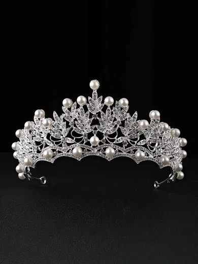 Tiaras Alloy Silver Headpieces #Milly03020365