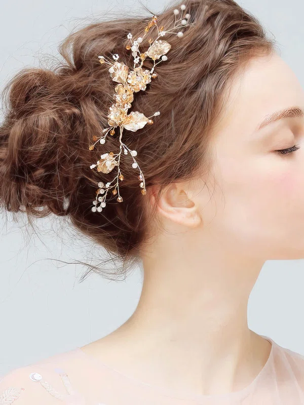 Combs & Barrettes Alloy Gold Headpieces #Milly03020384