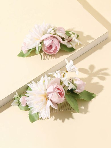Combs & Barrettes Silk Flower As the Picture Headpieces #Milly03020405