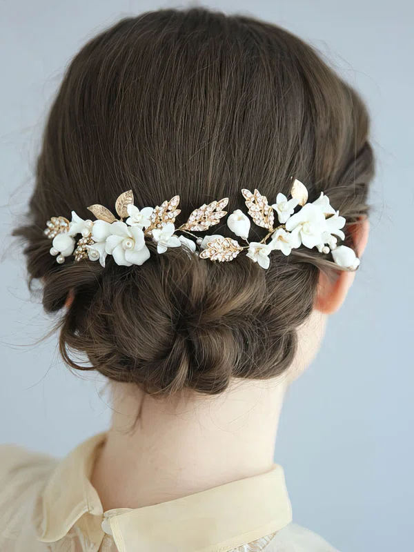 Combs & Barrettes Alloy Gold Headpieces #Milly03020407