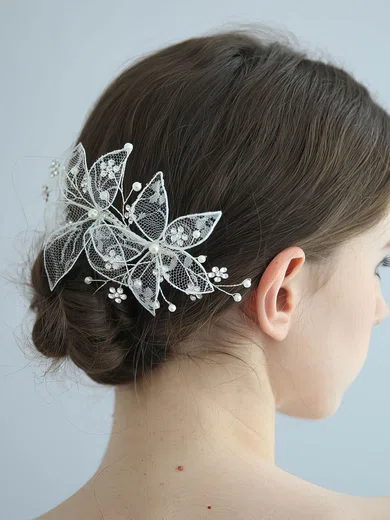 Combs & Barrettes Alloy Silver Headpieces #Milly03020409