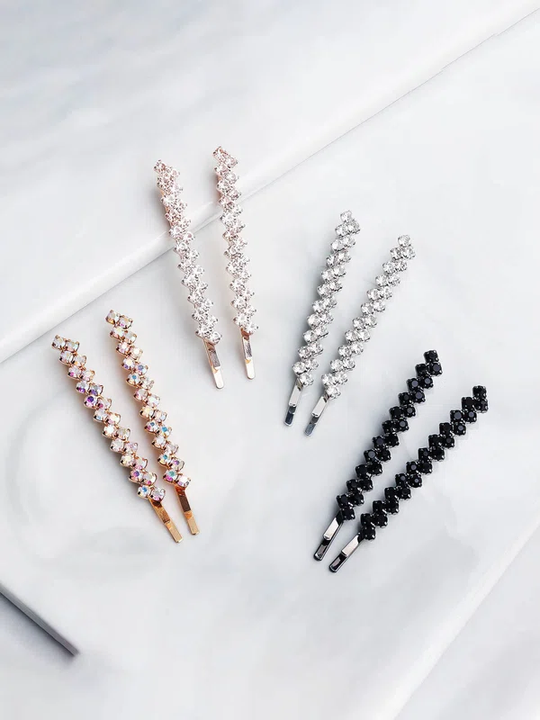 Hairpins Crystal Silver Headpieces #Milly03020415